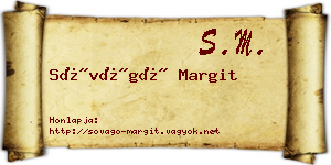 Sóvágó Margit névjegykártya