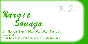 margit sovago business card